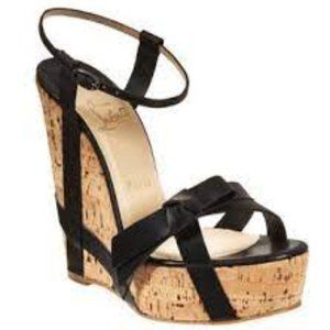 Louboutin Miss Cristo platform wedge sandals 40